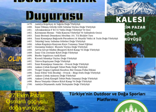 Türkiye’nin Outdoor ve Doğa Sporları Platformu’nun 1500. Etkinlik Duyurusunu Kutluyoruz 🎉
