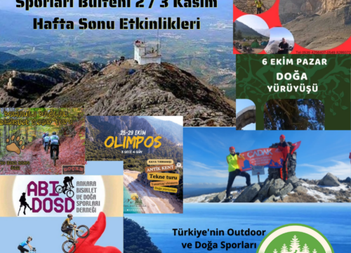 Türkiye’nin Outdoor ve Doğa Sporları Bülteni 2 / 3 Kasım Hafta Sonu Etkinlikleri