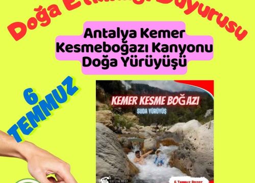 Antalya Kemer Kesmeboğazı Kanyonu Doğa Yürüyüşü