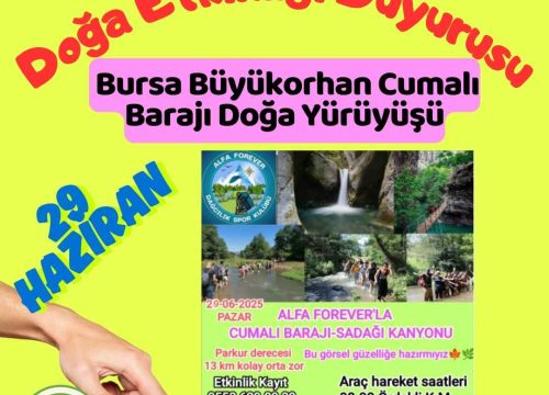 Bursa Büyükorhan Cumalı Barajı Doğa Yürüyüşü