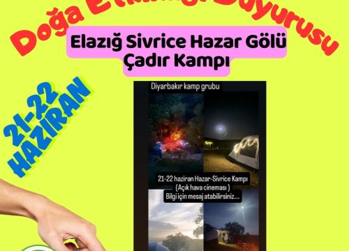 Elazığ Sivrice Hazar Gölü Çadır Kampı