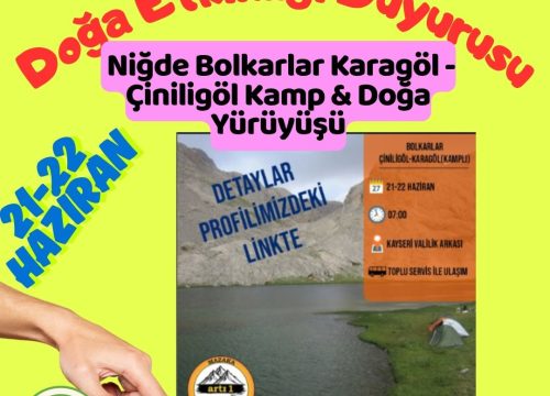 Niğde Bolkarlar Karagöl – Çiniligöl Kamp & Doğa Yürüyüşü