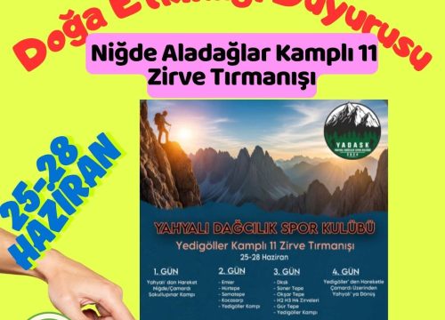 Niğde Aladağlar Kamplı 11 Zirve Tırmanışı