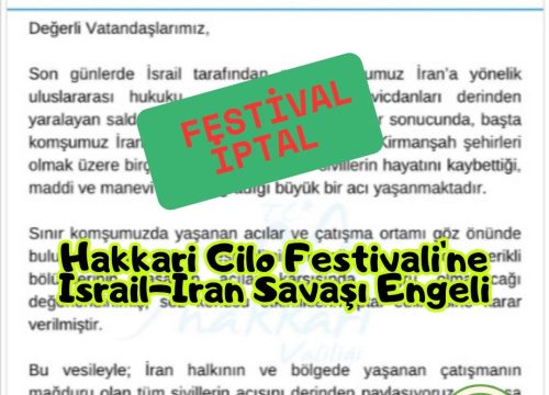 Cilo Festivali’ne İsrail-İran Krizi Darbesi: Hakkari’deki Etkinlikler İptal Edildi!