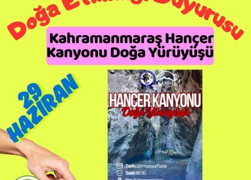 Kahramanmaraş Hançer Kanyonu Doğa Yürüyüşü