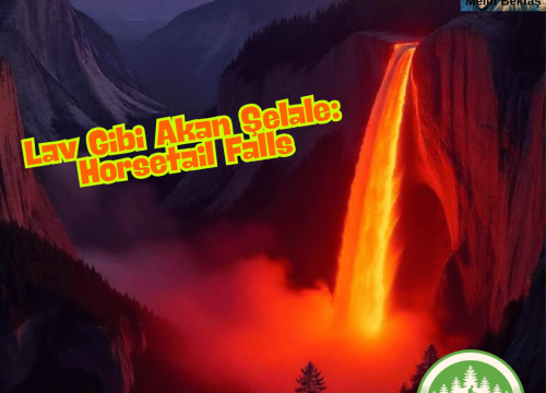 Lav Gibi Akan Şelale: Horsetail Falls