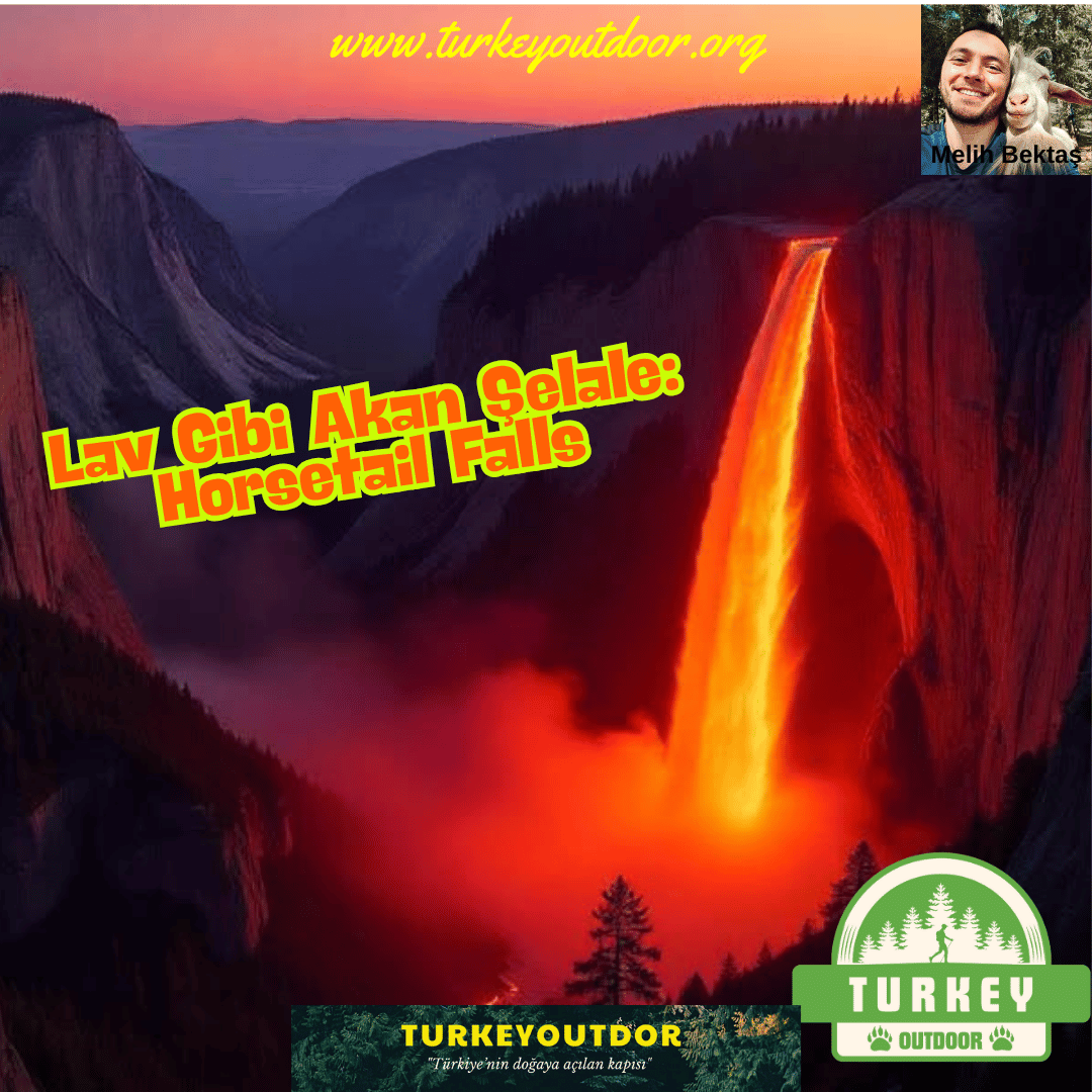 Lav Gibi Akan Şelale Horsetail Falls