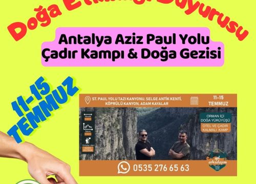 Antalya Aziz Paul Yolu Çadır Kampı & Doğa Gezisi