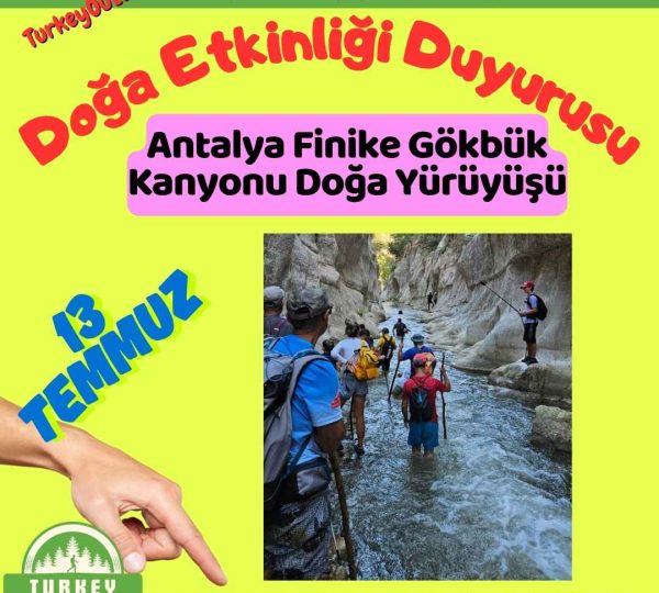 Antalya Finike Gökbük Kanyonu Doğa Yürüyüşü