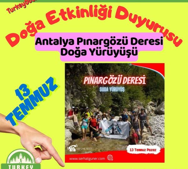 Antalya Pınargözü Deresi Doğa Yürüyüşü