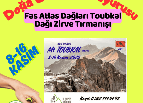 Fas Atlas Dağları Toubkal Dağı Zirve Tırmanışı