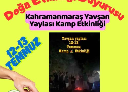 Kahramanmaraş Yavşan Yaylası Kamp Etkinliği