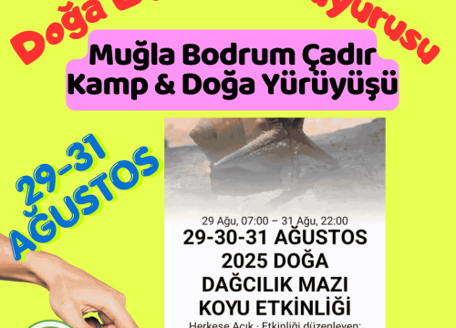 Muğla Bodrum Çadır Kamp & Doğa YürüyüşüKaracaören Kızıldere Kanyonu Doğa Yürüyüşü