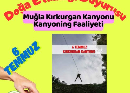 Muğla Kırkurgan Kanyonu Kanyoning Faaliyeti