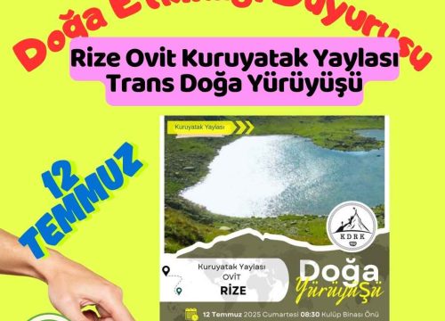 Rize Ovit Kuruyatak Yaylası Trans Doğa Yürüyüşü
