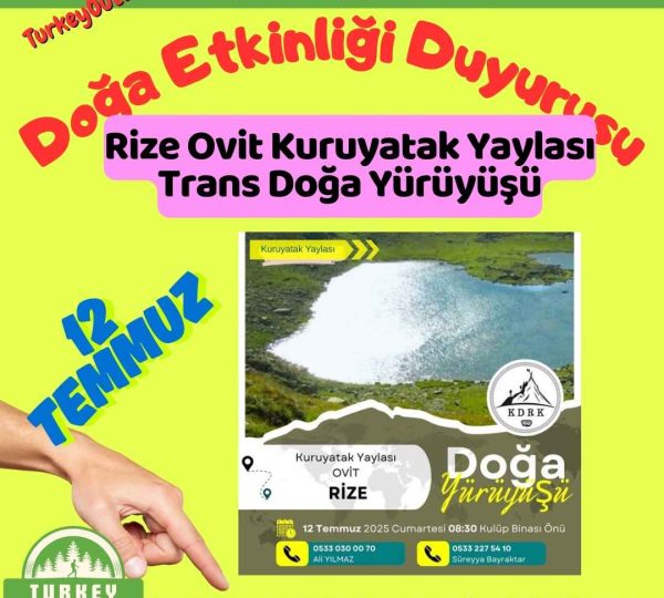 Rize Ovit Kuruyatak Yaylası Trans Doğa Yürüyüşü